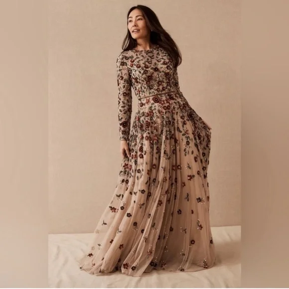 Mac Duggal | Dresses | Mac Duggal Floral Appliqu Long Sleeve